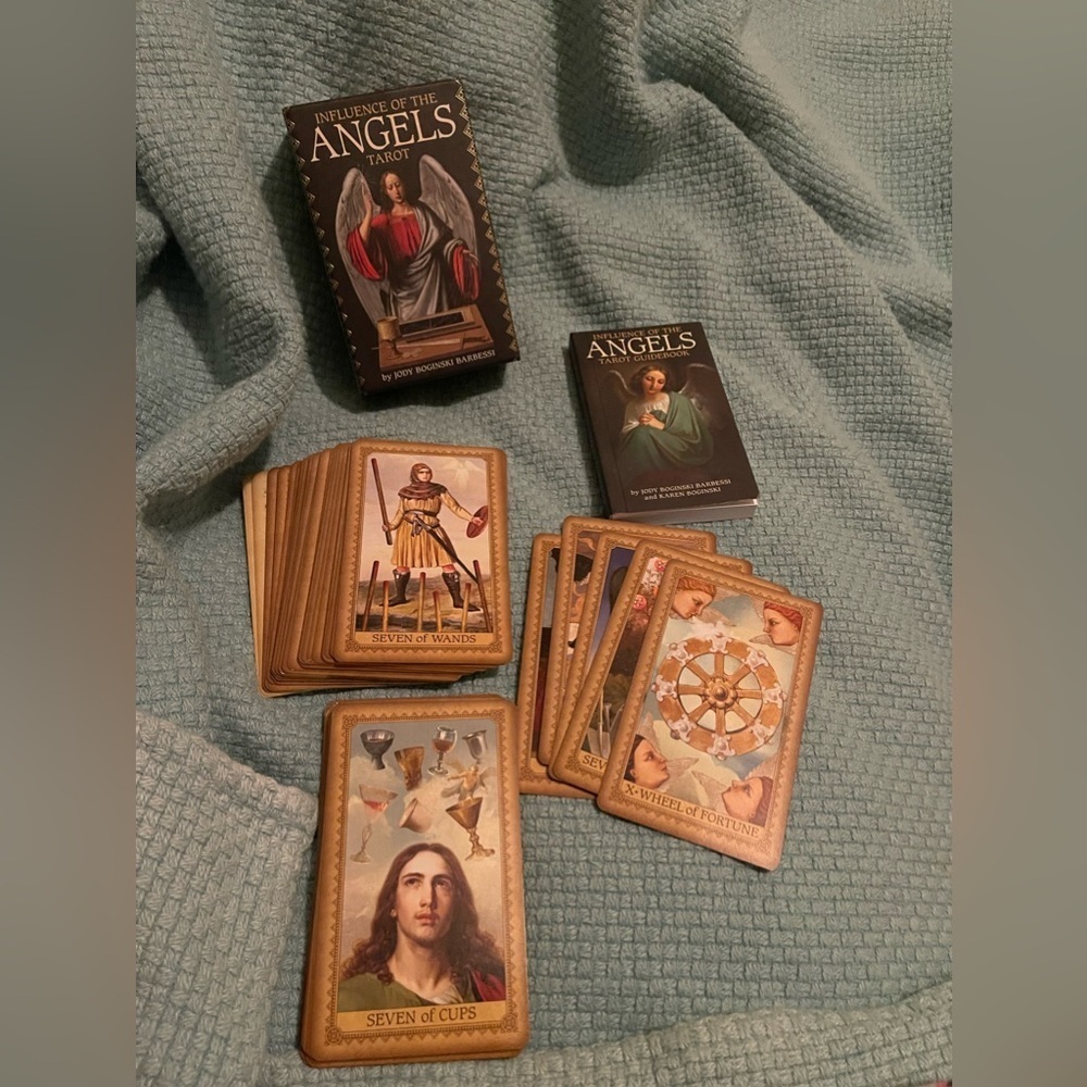 Influence of the Angels Tarot Cards ~ 78 Card Deck + Guidebook ~ Authentic Set.